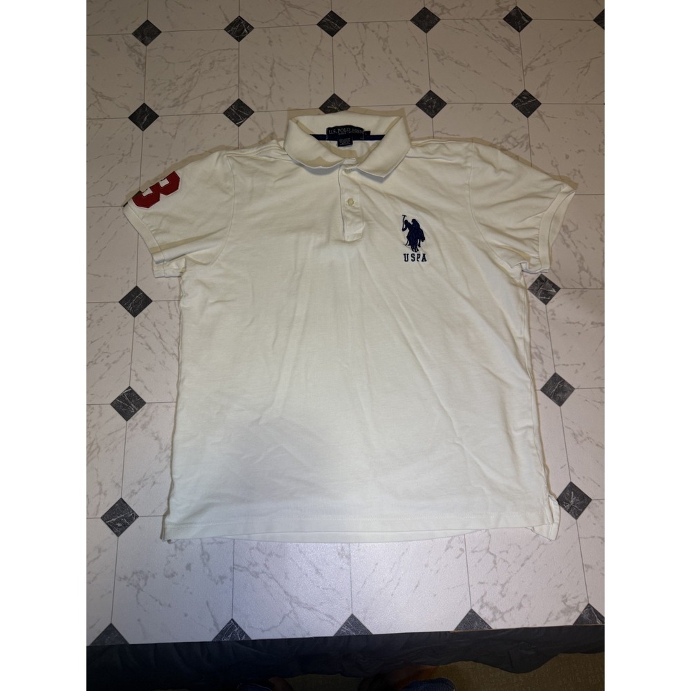 .S. Polo Assn. Classic Polo Shirt‎ Cream Men's Large